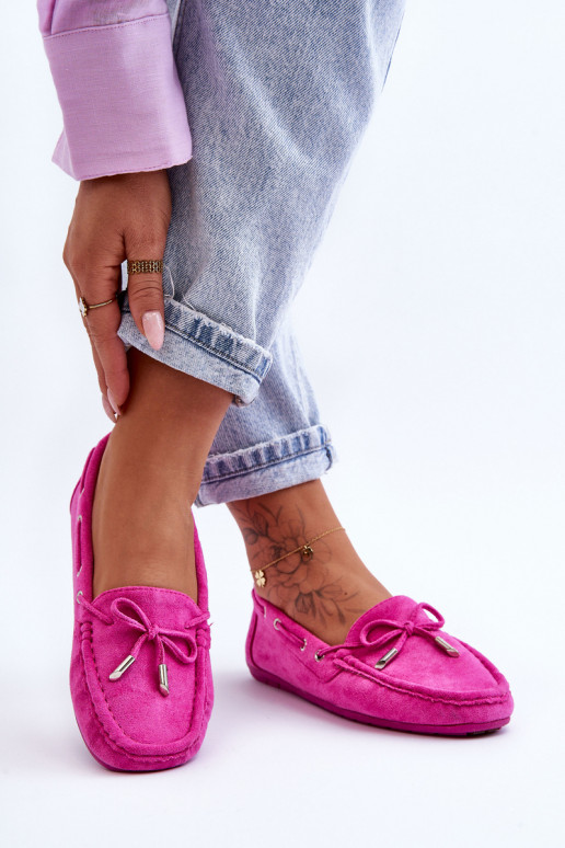 Mocassini eleganti rosa in suede Si Passione