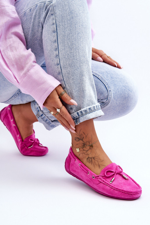 Mocassini eleganti rosa in suede Si Passione