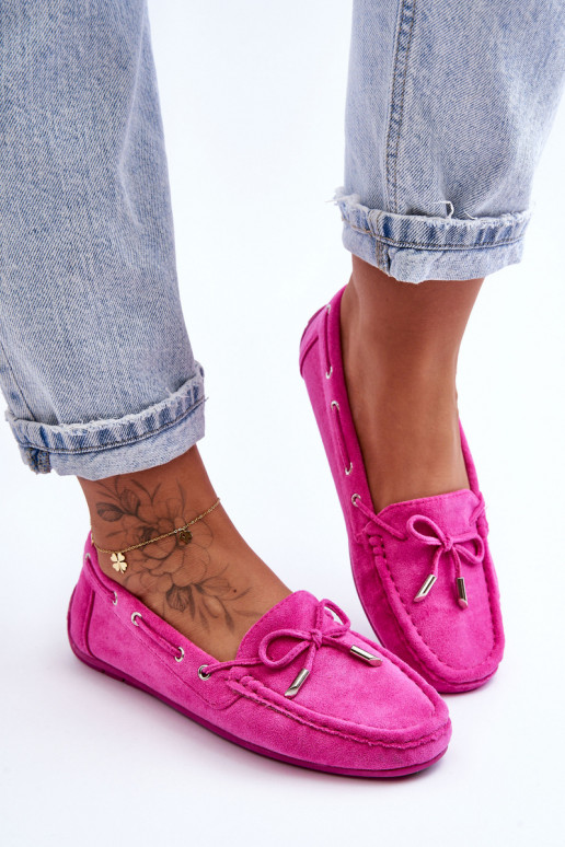 Mocassini eleganti rosa in suede Si Passione