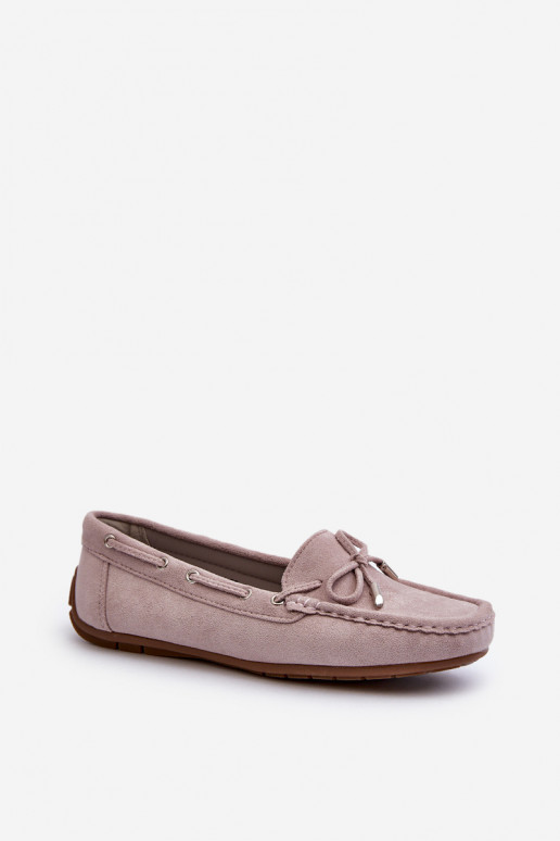 Mocassini eleganti viola in suede Si Passione
