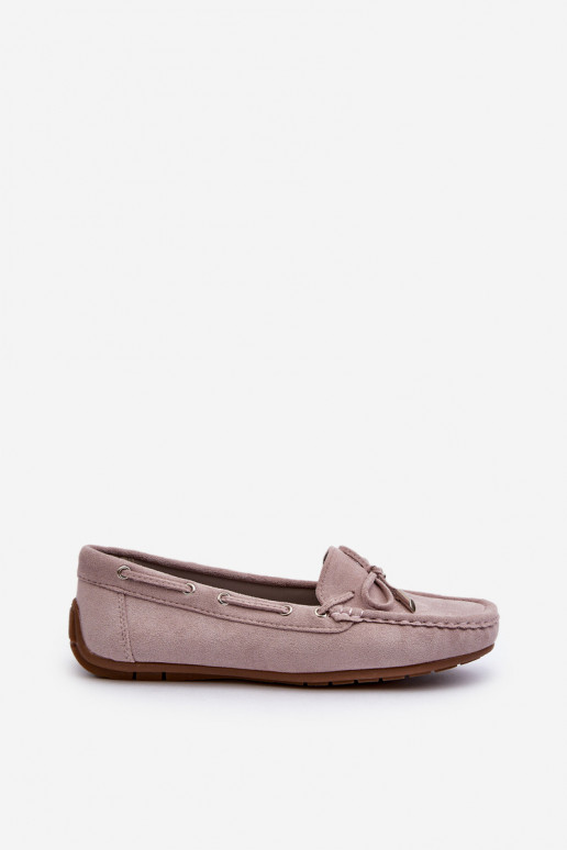 Mocassini eleganti viola in suede Si Passione