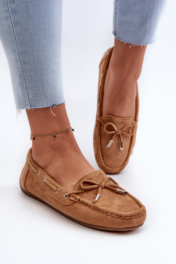 Mocassini eleganti marroni in suede Si Passione