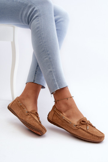 Mocassini eleganti marroni in suede Si Passione 2