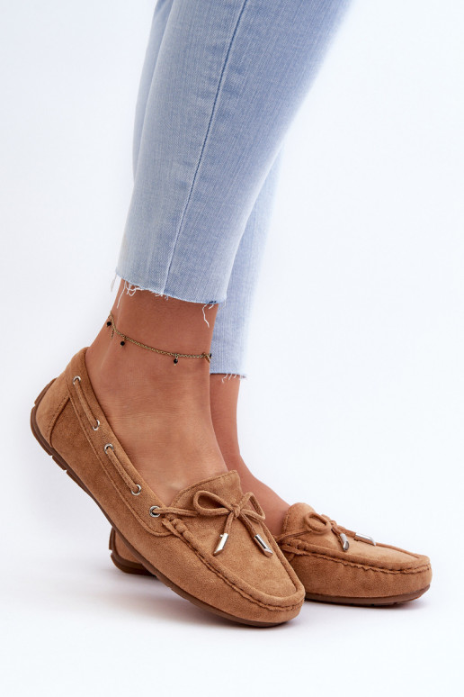 Mocassini eleganti marroni in suede Si Passione