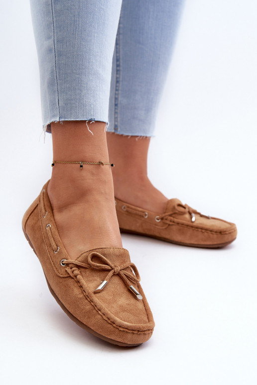 Mocassini eleganti marroni in suede Si Passione