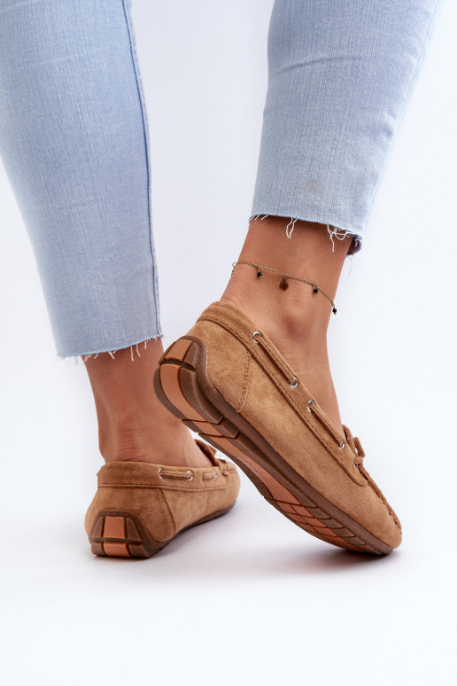 Mocassini eleganti marroni in suede Si Passione