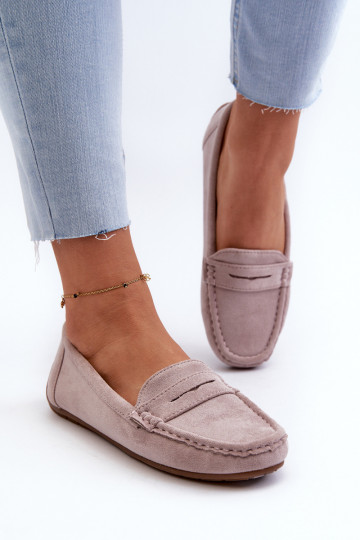 Mocassini eleganti viola in suede Lenvie