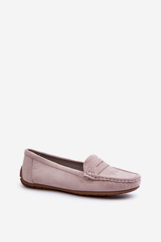 Mocassini eleganti viola in suede Lenvie