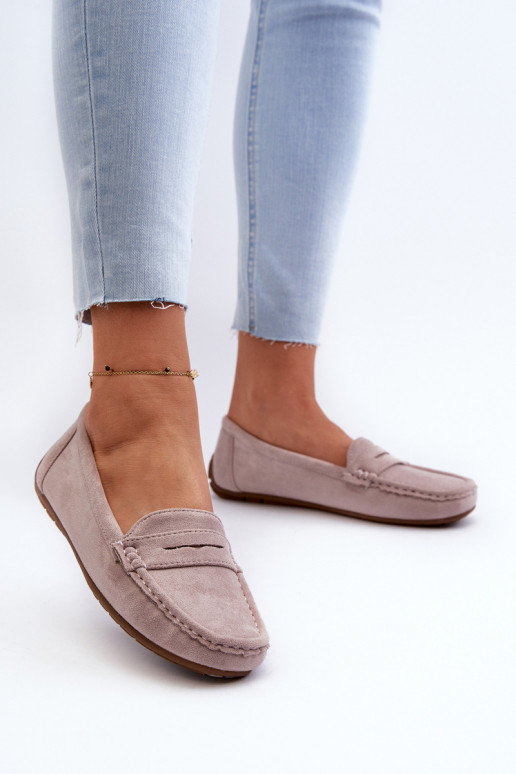 Mocassini eleganti viola in suede Lenvie