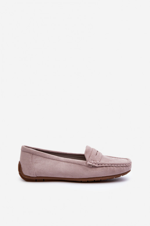 Mocassini eleganti viola in suede Lenvie