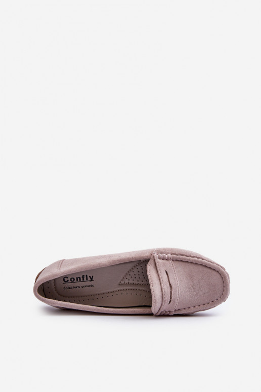 Mocassini eleganti viola in suede Lenvie