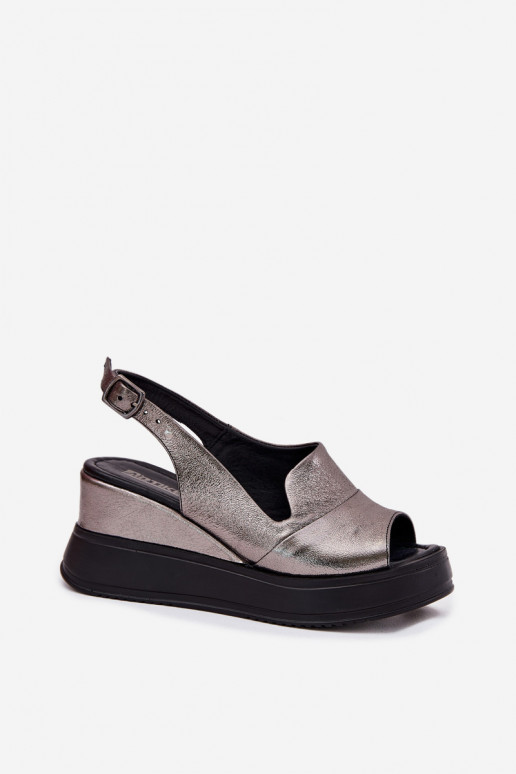 Sandali grigi con piattaforma da donna Artiker 54C0402
