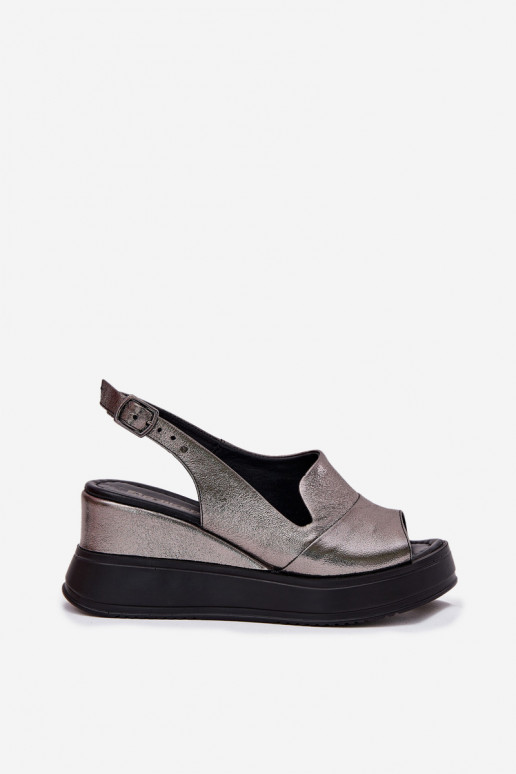 Sandali grigi con piattaforma da donna Artiker 54C0402