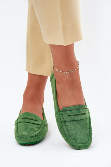 Mocassini eleganti verdi in suede Lenvie 2