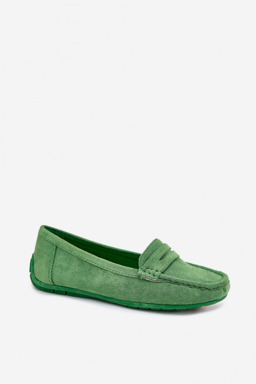 Mocassini eleganti verdi in suede Lenvie