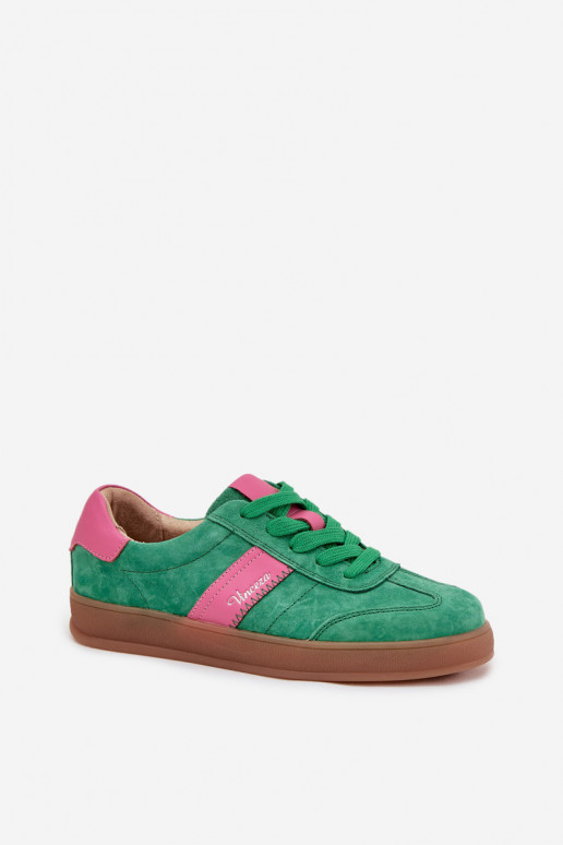 Sneakers verdi in suede da donna Vinceza 79576