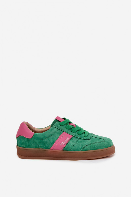 Sneakers verdi in suede da donna Vinceza 79576