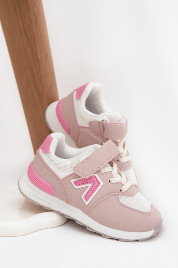 Sneakers per bambini rosa con chiusure in velcro Galisse