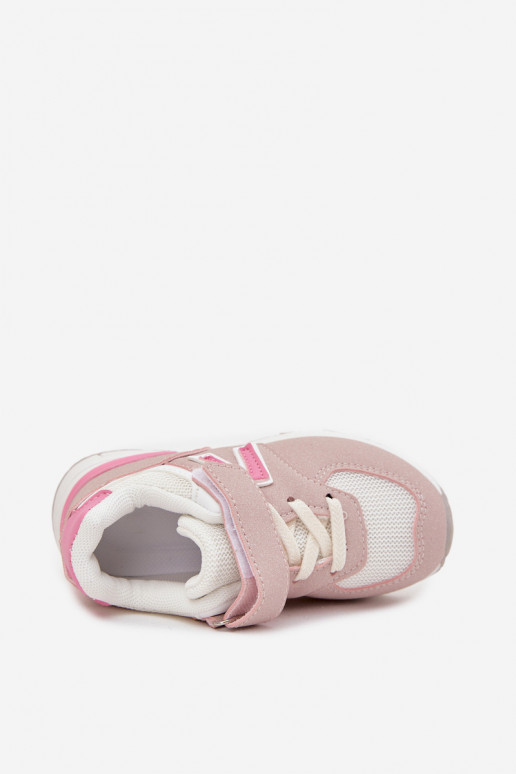 Sneakers per bambini rosa con chiusure in velcro Galisse