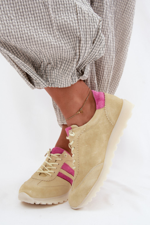 Sneakers in suede giallo Cuddla