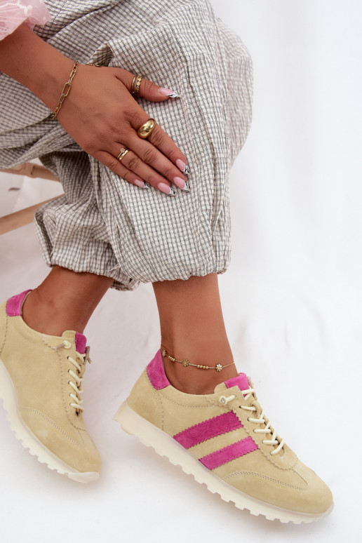 Sneakers in suede giallo Cuddla