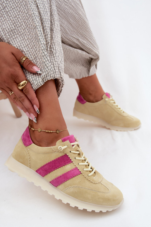 Sneakers in suede giallo Cuddla