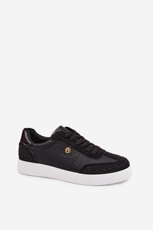 Scarpe modello sneakers Femminile Con decorazione colore nero Soothe