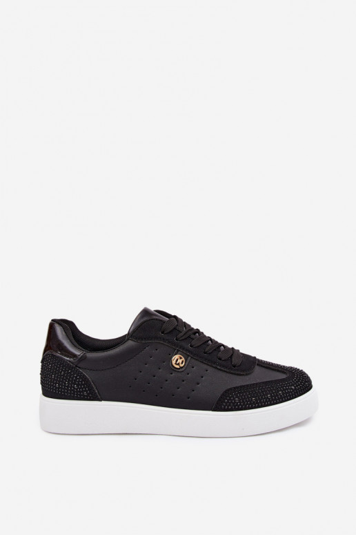 Scarpe modello sneakers Femminile Con decorazione colore nero Soothe