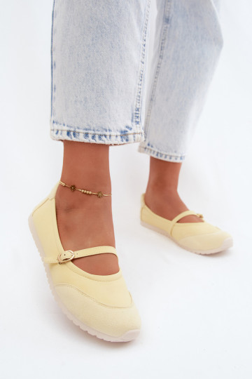 Ballerine sportive gialle con cinturini Charmy