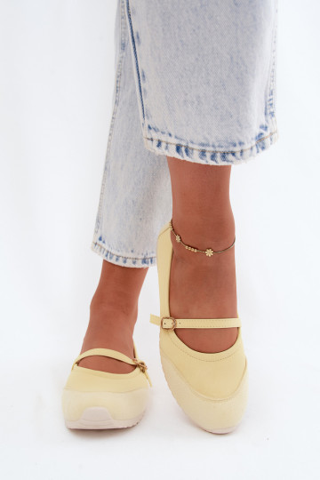 Ballerine sportive gialle con cinturini Charmy 2