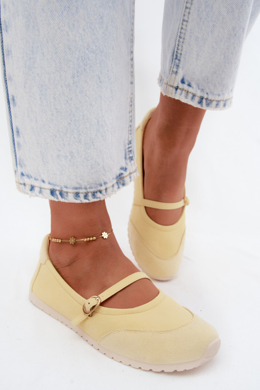 Ballerine sportive gialle con cinturini Charmy