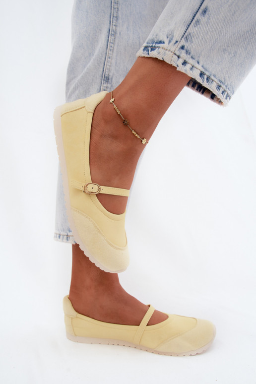 Ballerine sportive gialle con cinturini Charmy
