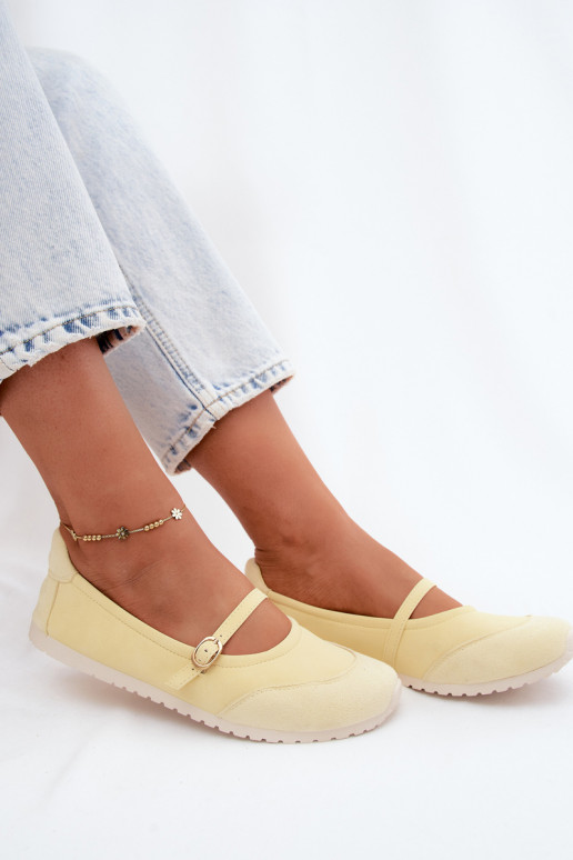 Ballerine sportive gialle con cinturini Charmy