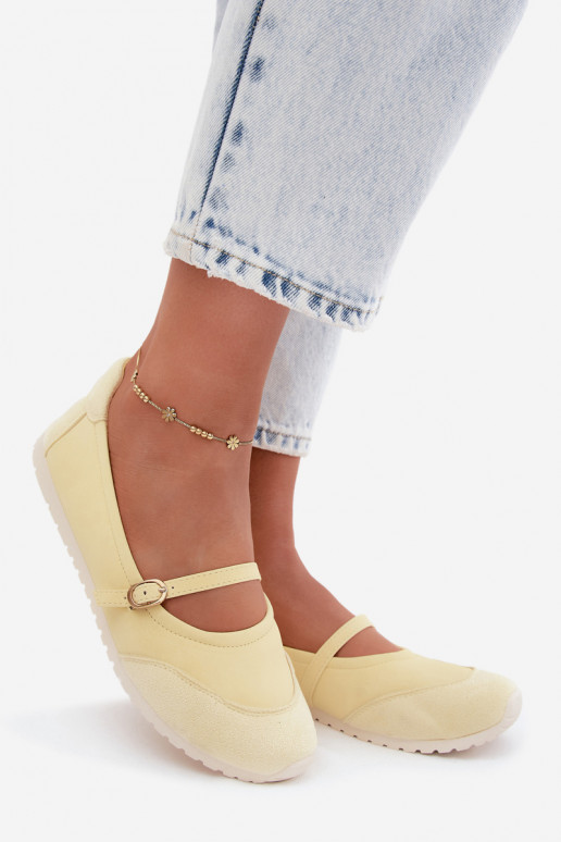 Ballerine sportive gialle con cinturini Charmy