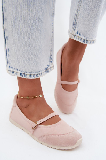 Ballerine Stile sportivo con cinghie colore rosa Charmy