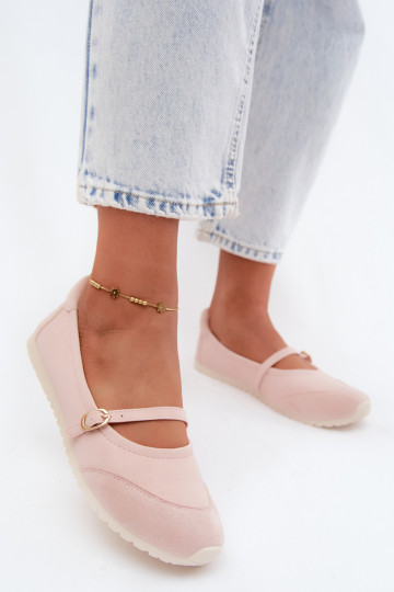 Ballerine Stile sportivo con cinghie colore rosa Charmy 2