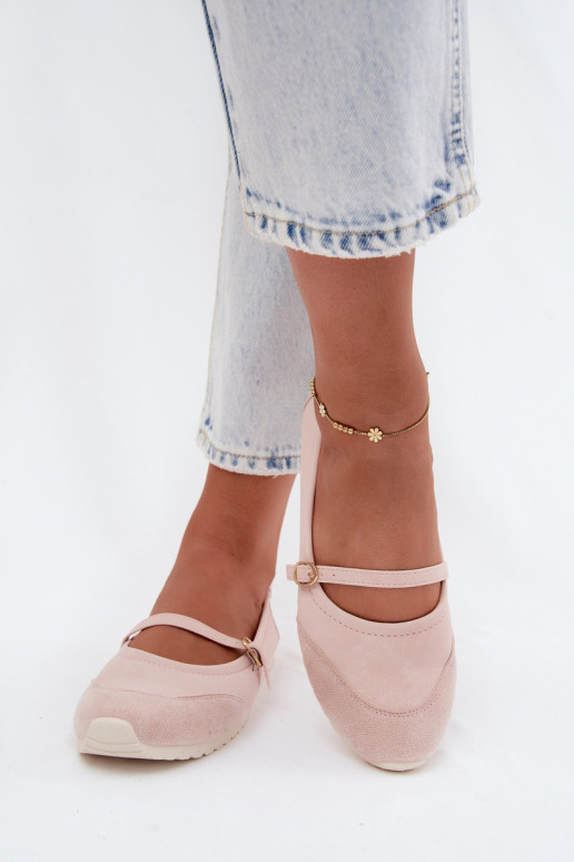 Ballerine Stile sportivo con cinghie colore rosa Charmy