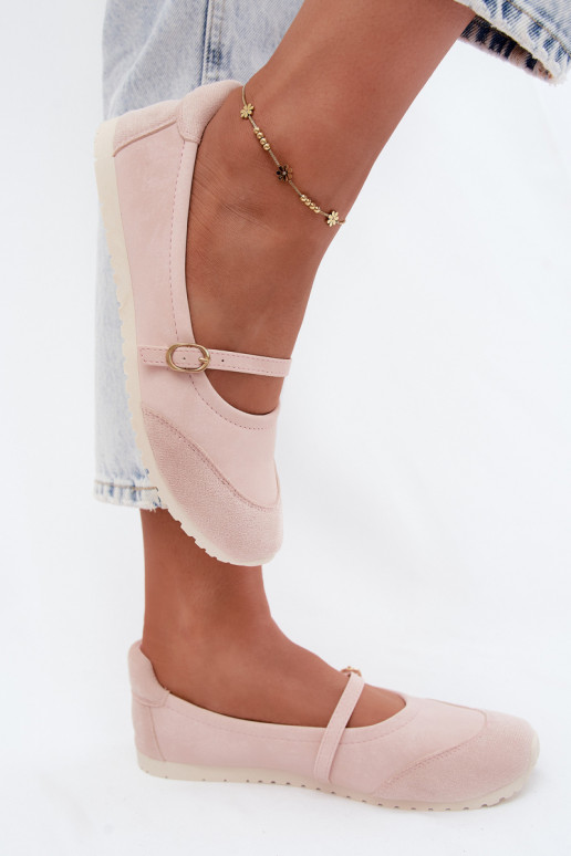Ballerine Stile sportivo con cinghie colore rosa Charmy