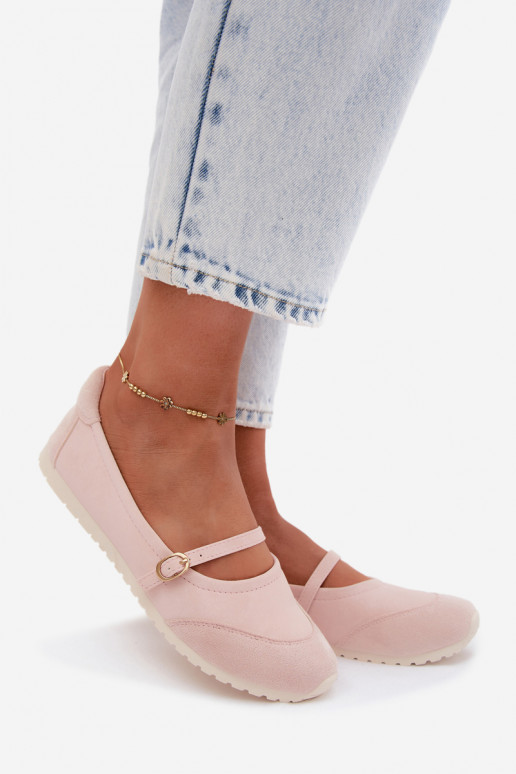 Ballerine Stile sportivo con cinghie colore rosa Charmy