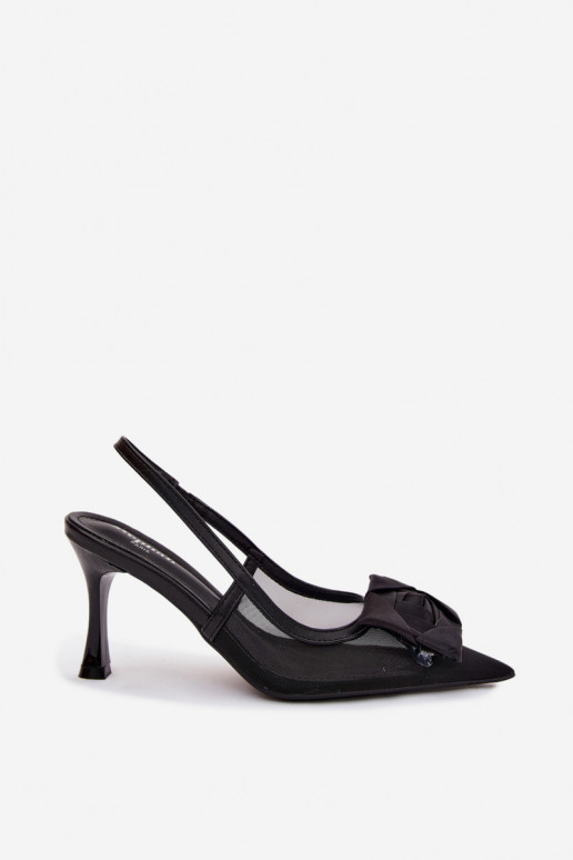 griglia sandali con ornamenti con i tacchi Typu Klepsydra colore nero Jasmina