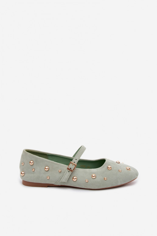 Ballerine con decorazione e cinturini menta Cuddly