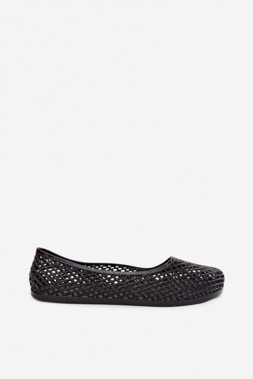 con elementi traforati Gomma Ballerine isoscele colore nero Bonnita