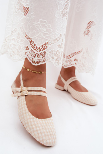 Sandali da donna color sabbia con cinturini e tacchi larghi Kamelijah 2