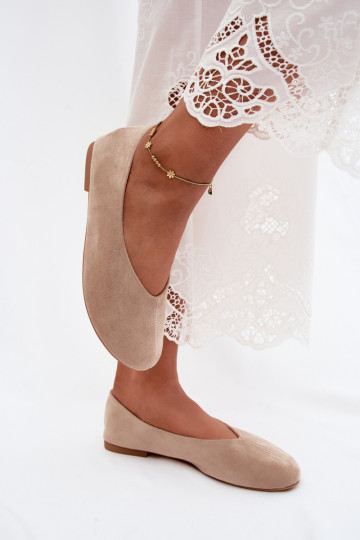 Ballerine color sabbia in suede sintetico Camdena