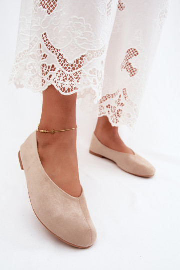 Ballerine color sabbia in suede sintetico Camdena 2