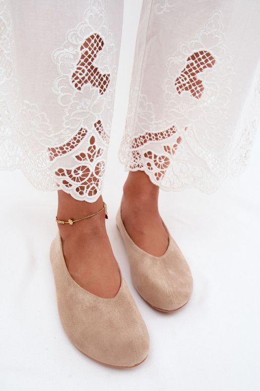 Ballerine color sabbia in suede sintetico Camdena