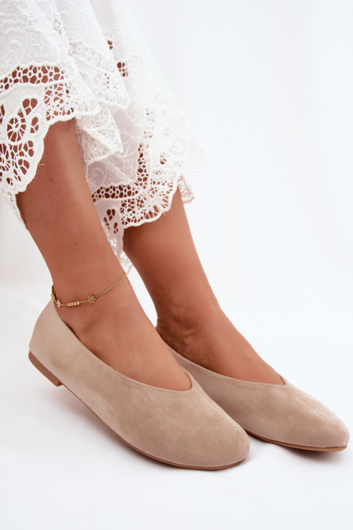 Ballerine color sabbia in suede sintetico Camdena