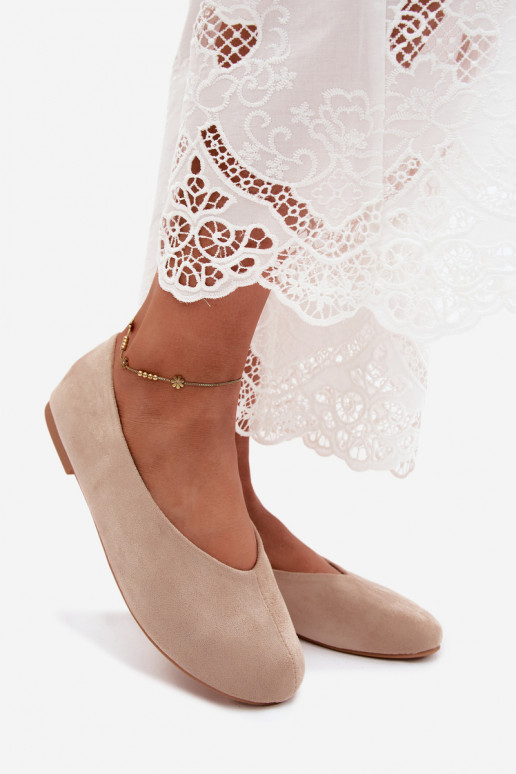 Ballerine color sabbia in suede sintetico Camdena