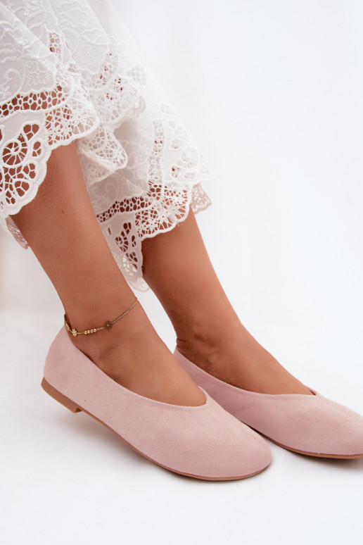 Ballerine in suede sintetico rosa Camdena