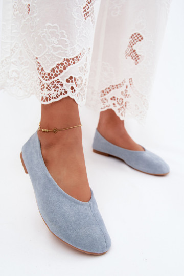 Ballerine blu in suede sintetico Camdena